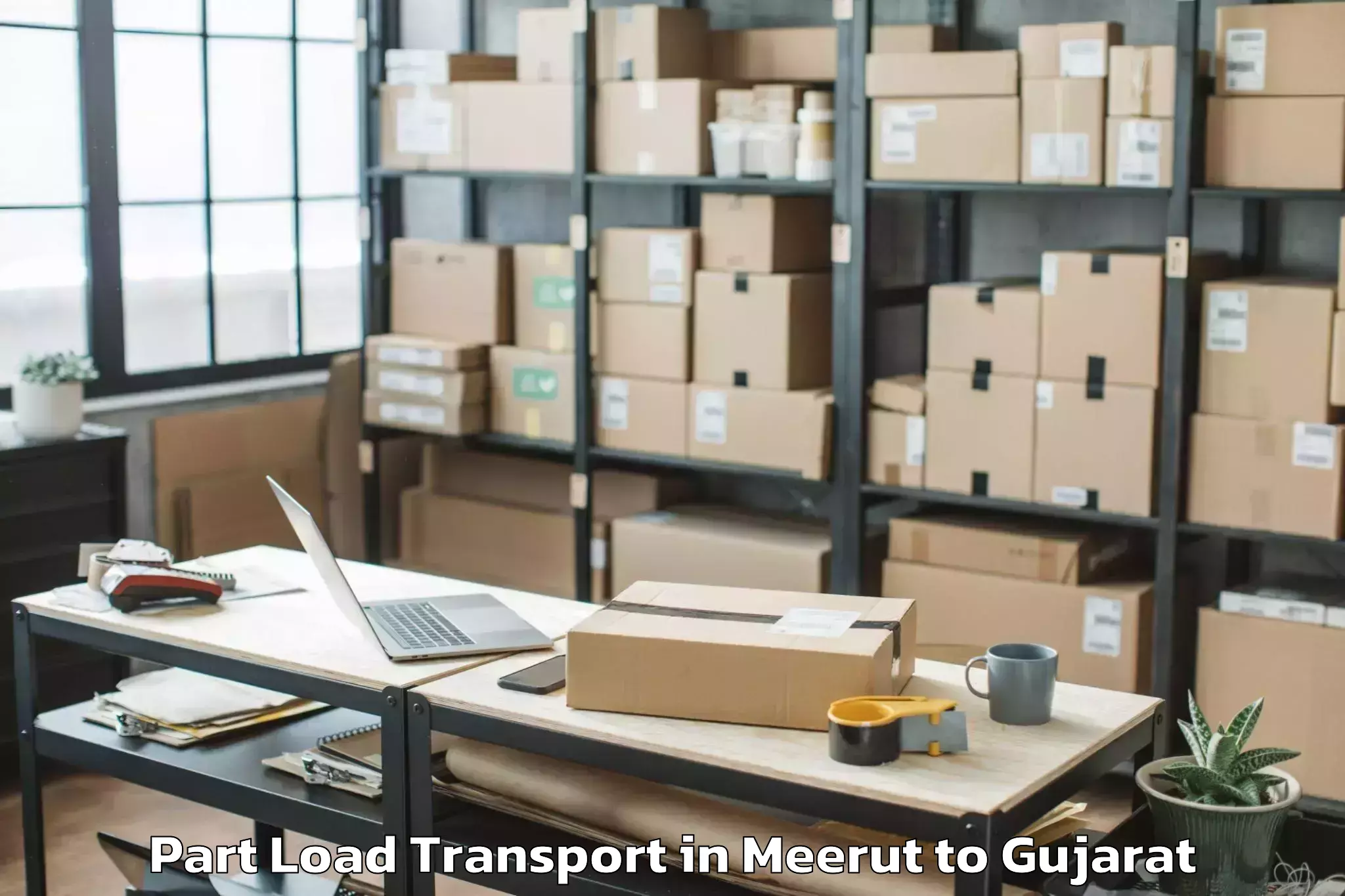 Leading Meerut to Idar Part Load Transport Provider